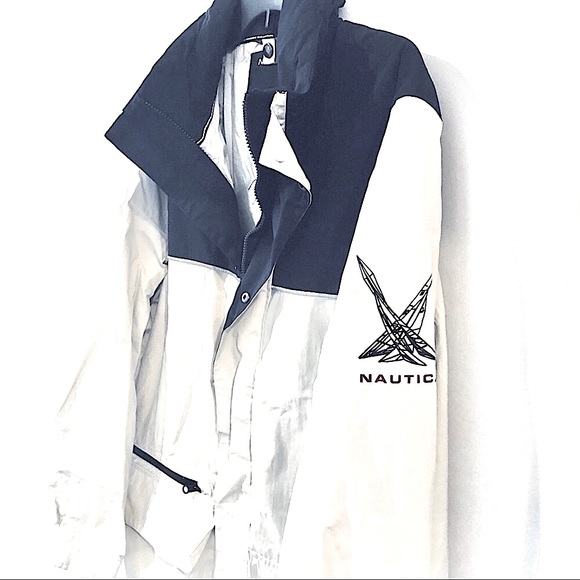 Nautica Coat Outer Shell/Inner Detachable Puffer Jacket Navy Blue/White Size L - Picture 6 of 8